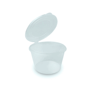 4 Oz Sauce Container With Hinged Lid