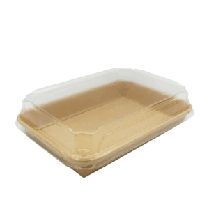 Kraft Double Coating Deli Tray 217x128x24 With Lid 243.5x154.5x35mm