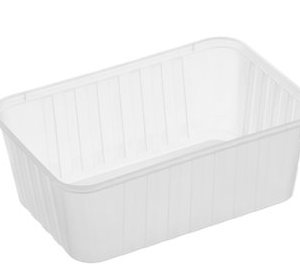 G/Fac Container Rectangular Ribbed H/Duty 1000ml
